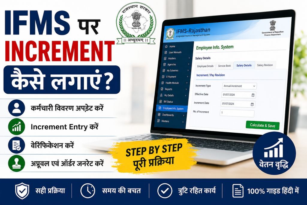 IFMS पर Increment कैसे लगाएं? | IFMS Increment Process